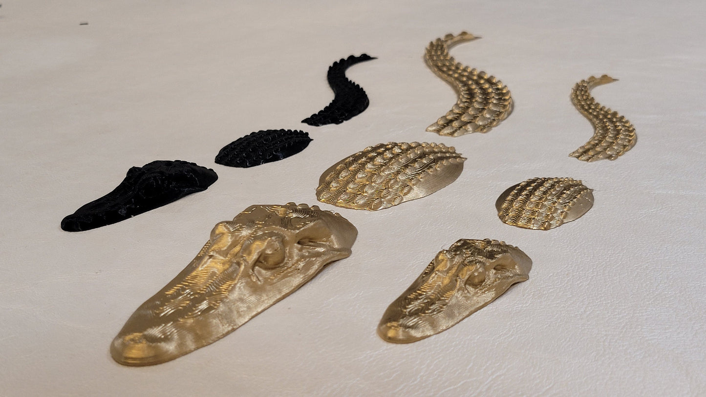Alligator Swimming Figurine and Decor