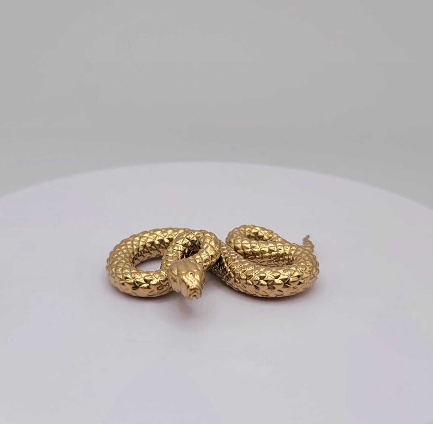 Viper Snake Gold 3D Printed Miniature Mini Figure Figurine Gift Desk decor decoration snake reptile