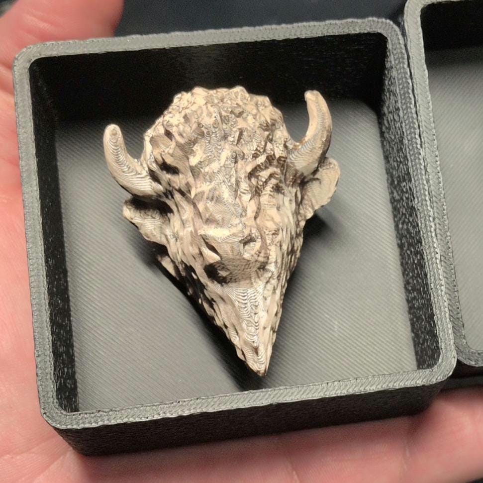Bison with Shadow Box - Magnetic Display - Decor Decoration