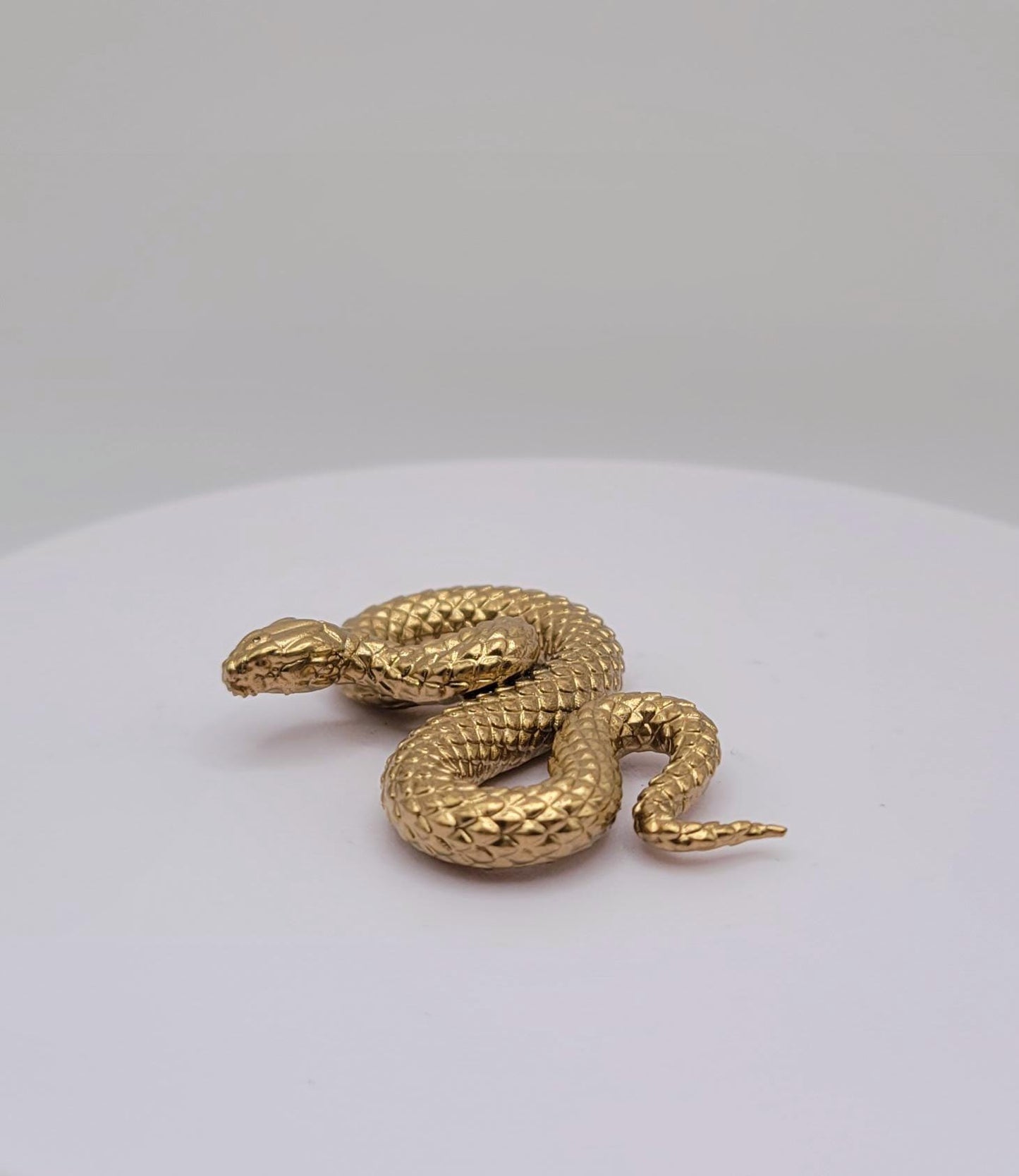 Viper Snake Gold 3D Printed Miniature Mini Figure Figurine Gift Desk decor decoration snake reptile