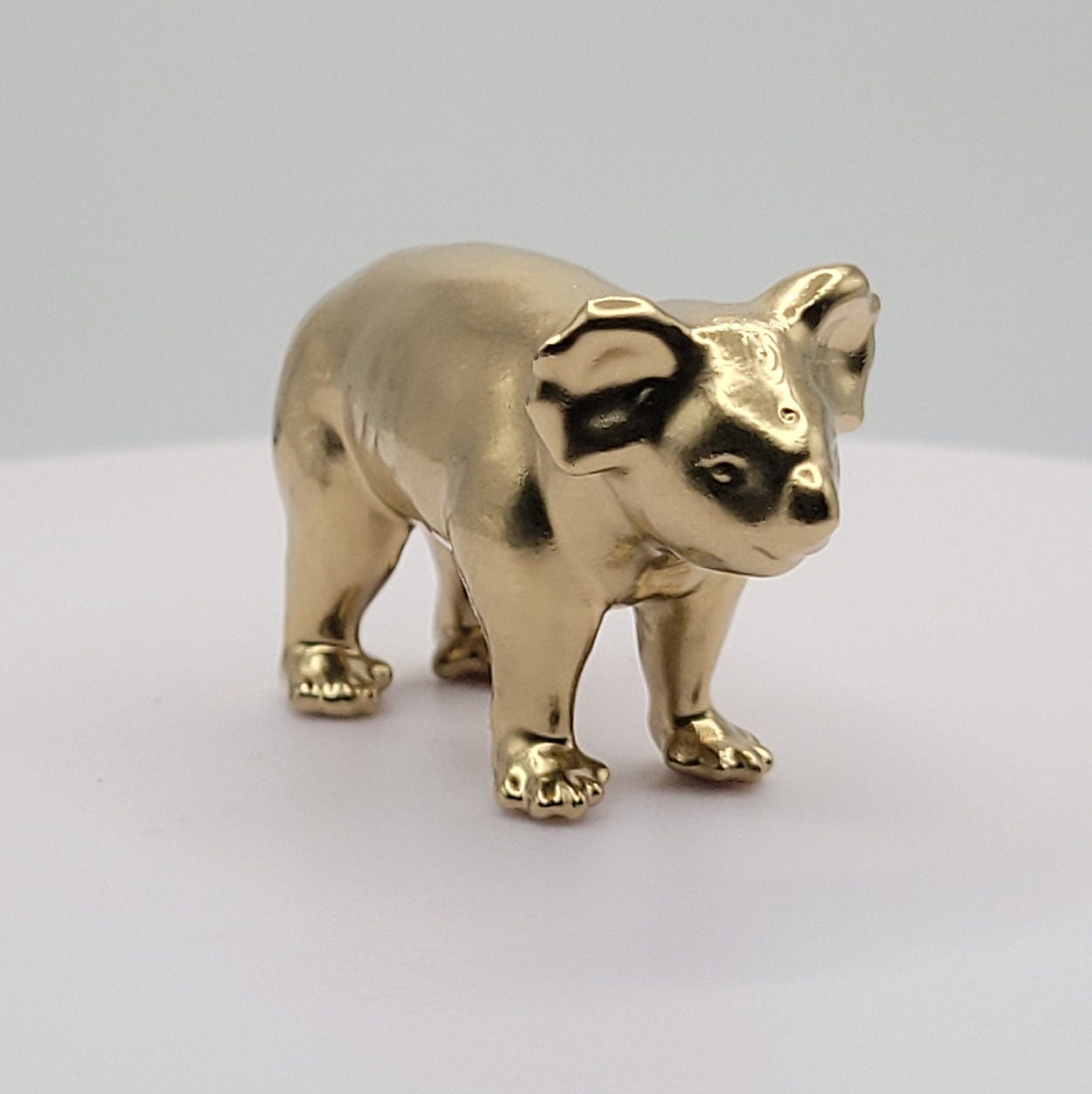 Koala Gold 3D Printed miniature figurine toy small mini trinket decoration totem gold good luck australia