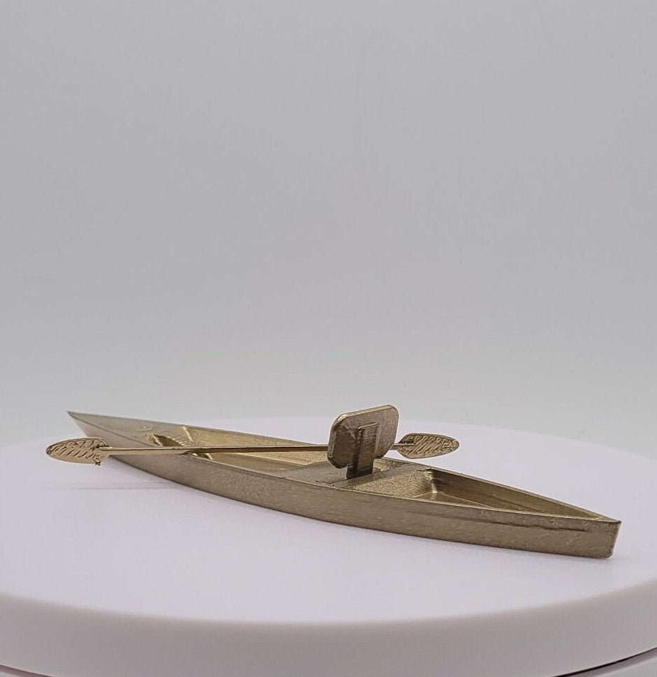 Kayak with Paddle Miniature Figurine Decor