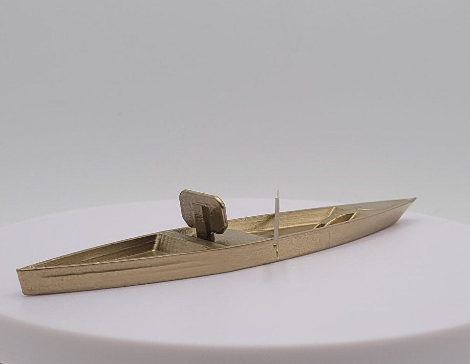 Kayak with Paddle Miniature Figurine Decor
