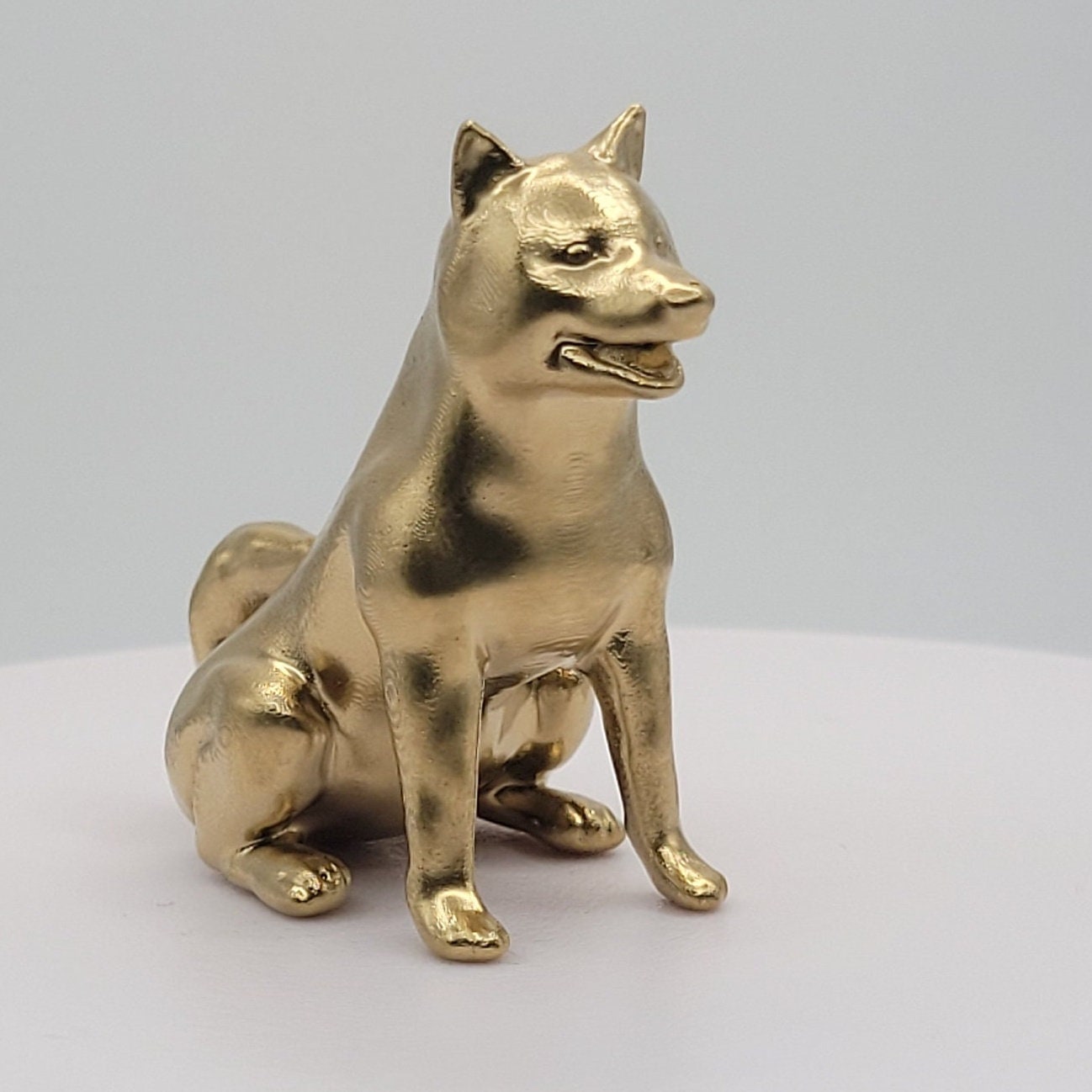 Shiba Inu Gold Figurine Miniature