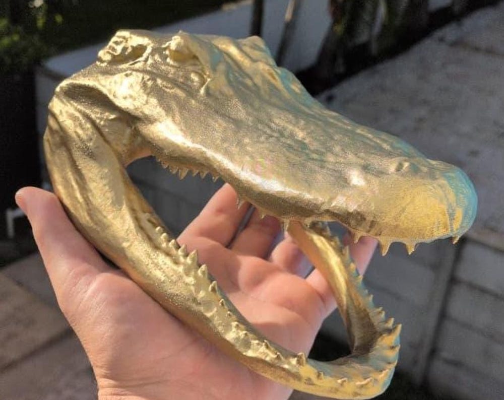 Alligator Head Skull Cake Topper