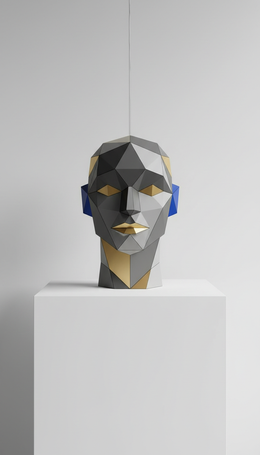 Geometric pendant lamp customizable shade