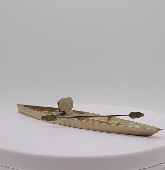 Kayak with Paddle Miniature Figurine Decor
