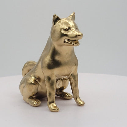 Shiba Inu Gold Figurine