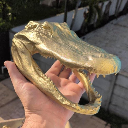 Alligator Head Skull Sculpture Decoration Cake Topper